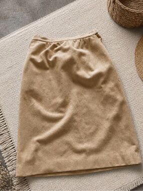Classic Women's Tan Midi Skirt